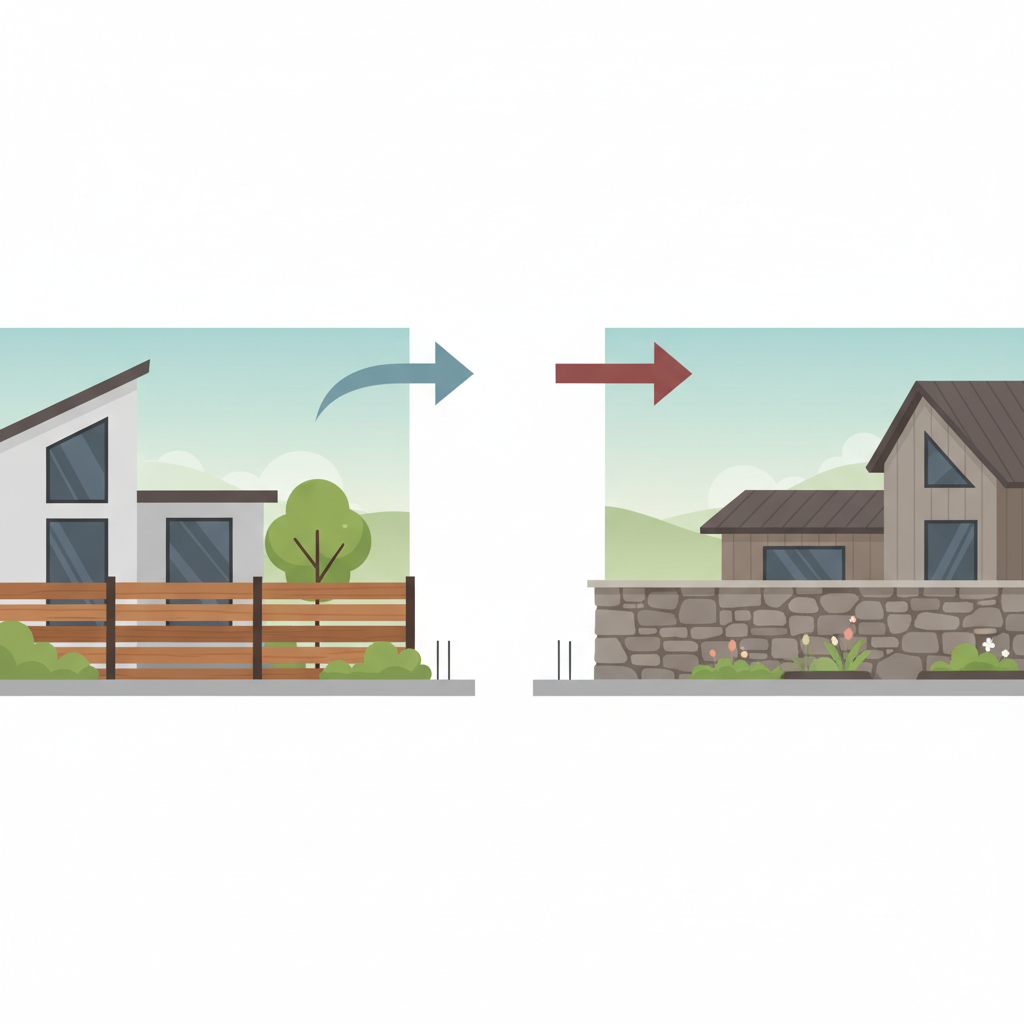 modern privacy fence visual example and applications